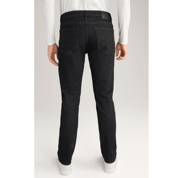 Mens Mitch Re-Flex Modern Fit Black Jeans