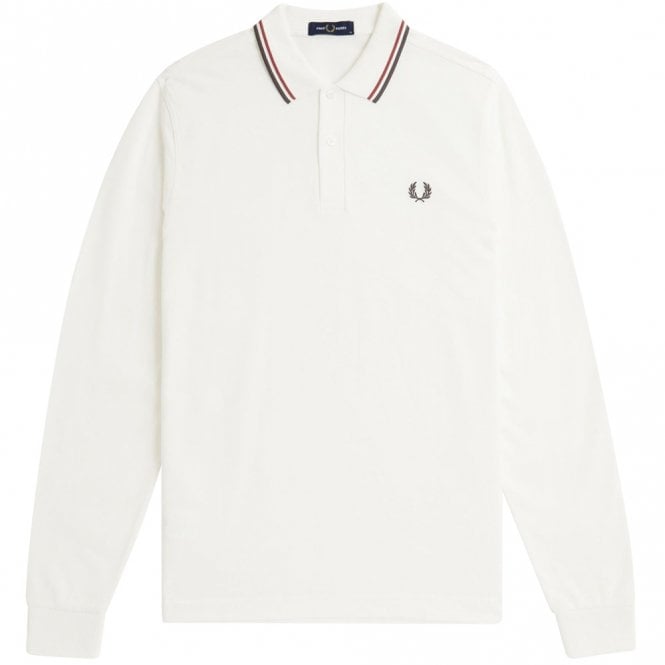 Mens M3636 Twin Tipped Long Sleeve Polo Shirt Main image
