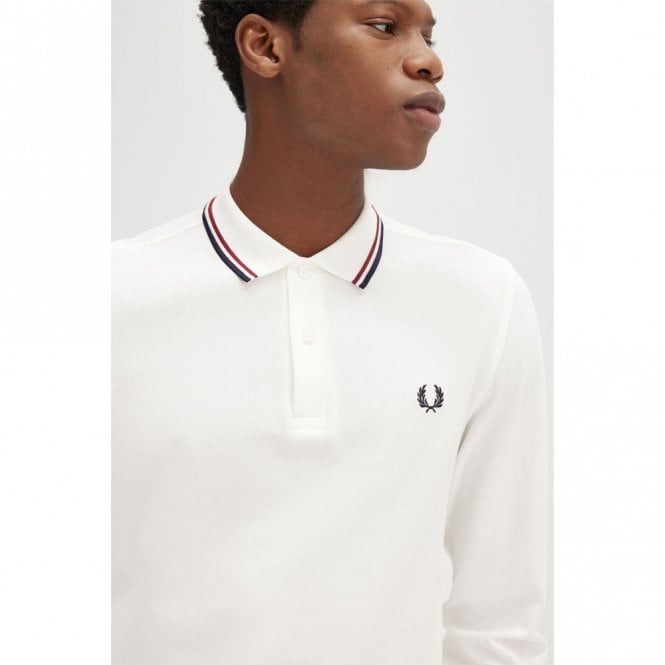 Mens M3636 Twin Tipped Long Sleeve Polo Shirt