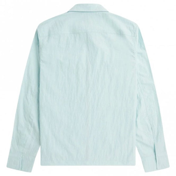 Mens Textured Zip-Through Overshirt