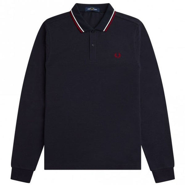 Mens M3636 Twin Tipped Long Sleeve Polo Shirt