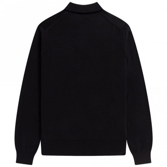 Mens Long Sleeve Knitted Polo Shirt Secondary image