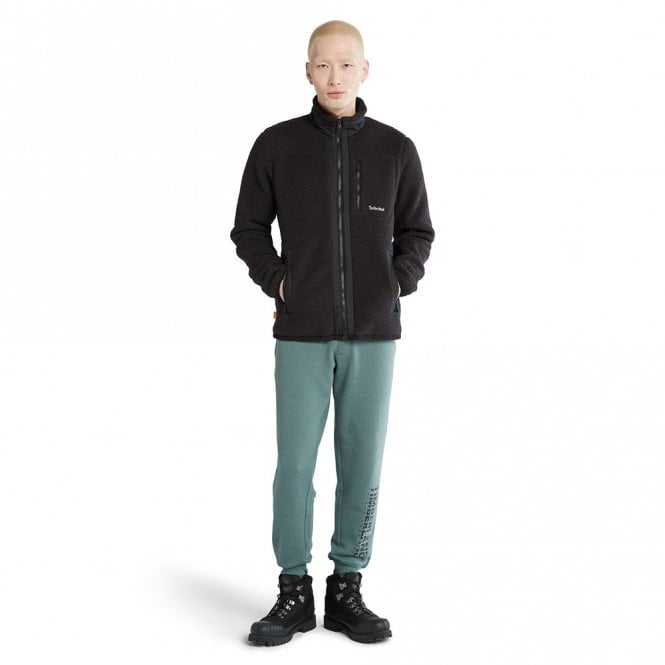 Mens Mix Media High Pile Sherpa Fleece Jacket