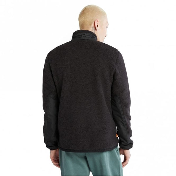 Mens Mix Media High Pile Sherpa Fleece Jacket