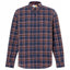 Mens Stretch Poplin Check Long Sleeve Shirt