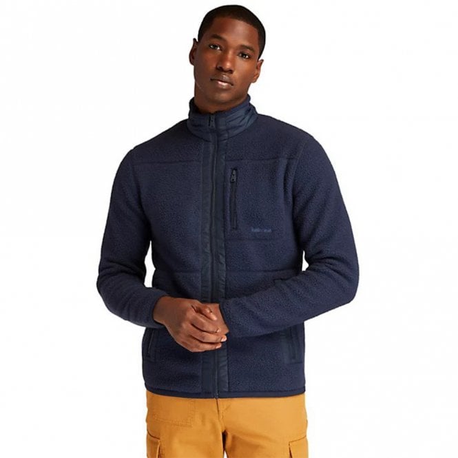 Mens Mix Media High Pile Sherpa Fleece Jacket