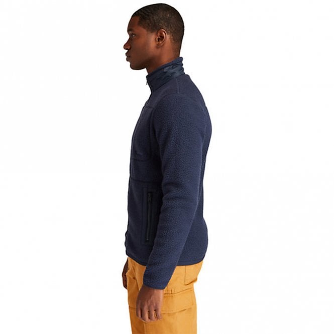 Mens Mix Media High Pile Sherpa Fleece Jacket