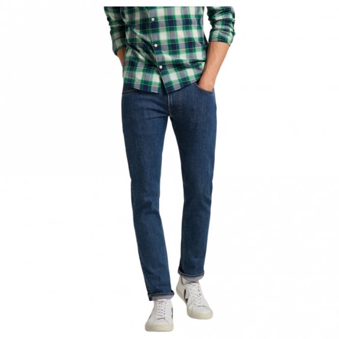 Mens Daren Mid Stone Wash Regular Straight Jeans Main image