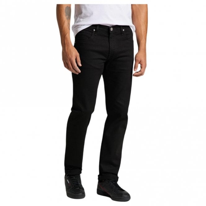 Mens Daren Zip Fly Low Stretch In Clean Black Jeans Main image