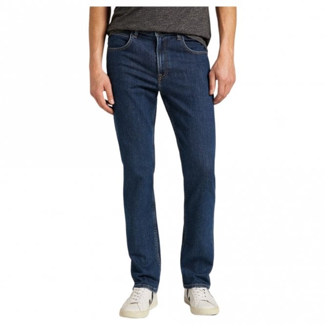 Mens Brooklyn Straight In Dark Stonewash Jeans Main image