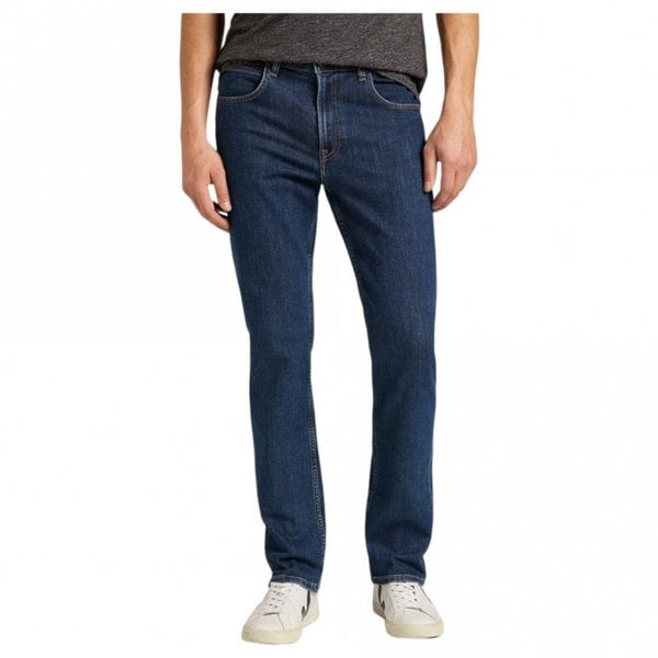 Mens Brooklyn Straight In Dark Stonewash Jeans