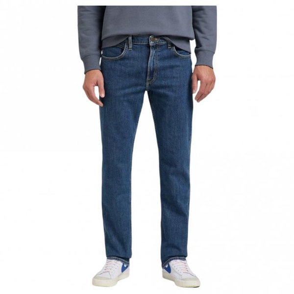Mens Brooklyn Straight In Mid Stonewash Jeans