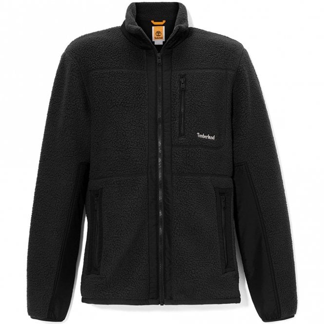 Mens Mix Media High Pile Sherpa Fleece Jacket
