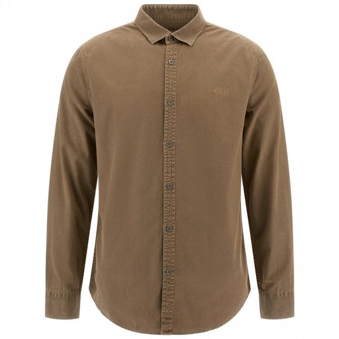Mens Sunset Textured Long Sleeve Shirt
