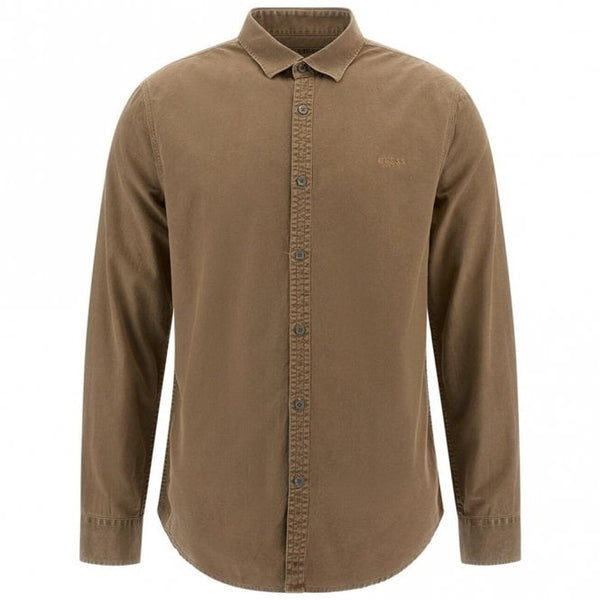 Mens Sunset Textured Long Sleeve Shirt