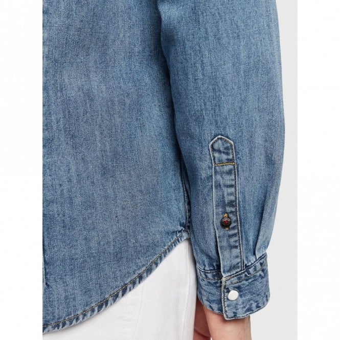 Mens Trucker Denim Long Sleeve Shirt