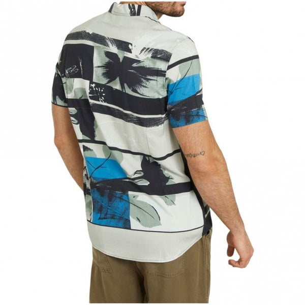 Mens All-Over Print Slim Fit Short Sleeve Shirt