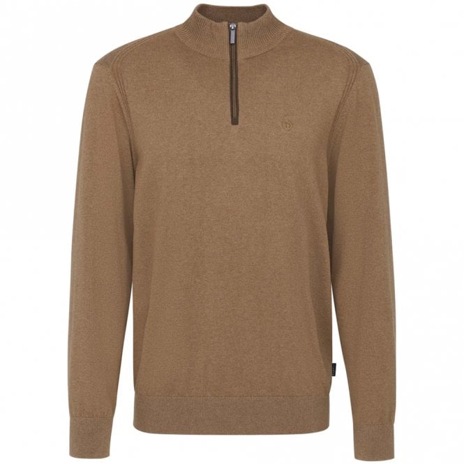 Mens Knit Troyer 1/4 Zip Sweatshirt