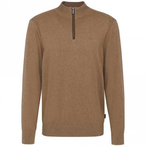Mens Knit Troyer 1/4 Zip Sweatshirt