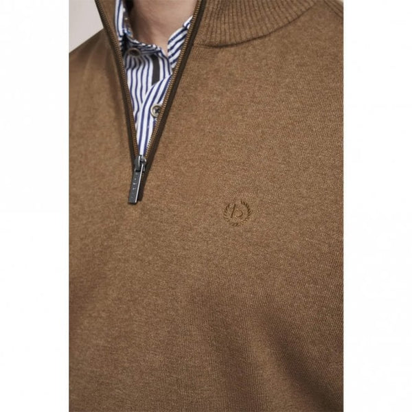 Mens Knit Troyer 1/4 Zip Sweatshirt
