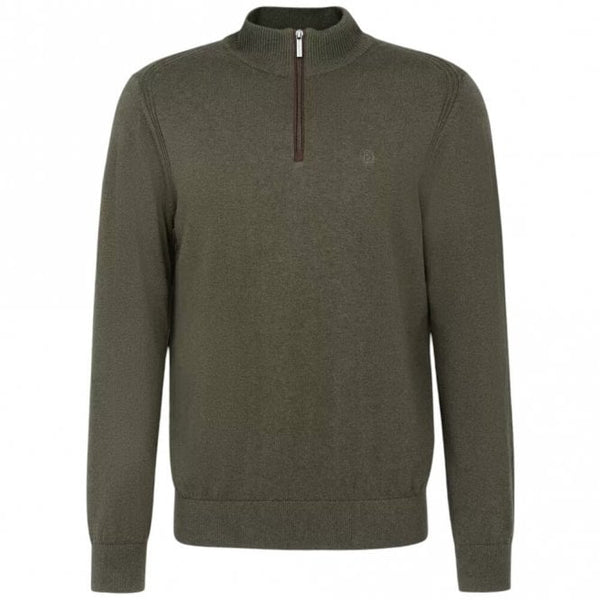 Mens Knit Troyer 1/4 Zip Sweatshirt