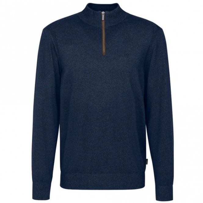 Mens Knit Troyer 1/4 Zip Sweatshirt