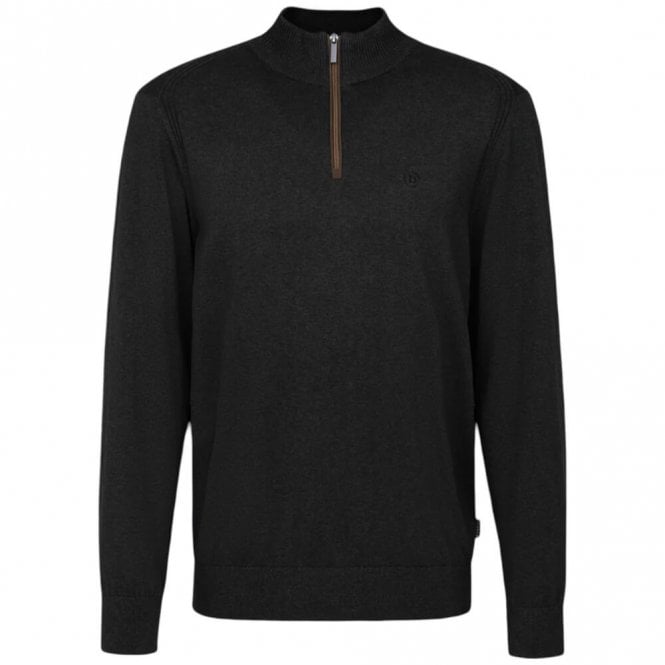 Mens Knit Troyer 1/4 Zip Sweatshirt