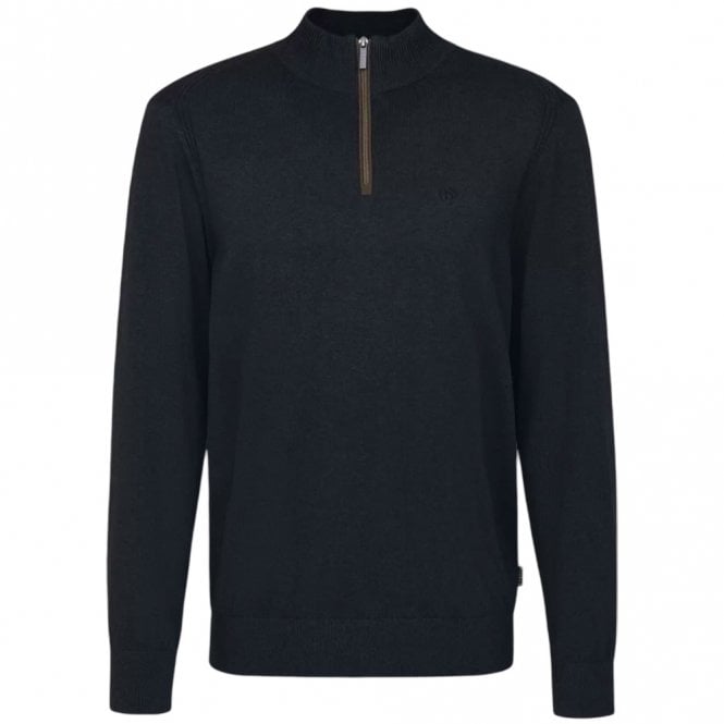 Mens Knit Troyer 1/4 Zip Sweatshirt