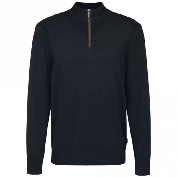 Mens Knit Troyer 1/4 Zip Sweatshirt