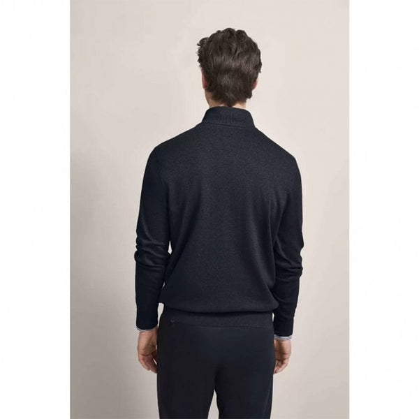 Mens Knit Troyer 1/4 Zip Sweatshirt