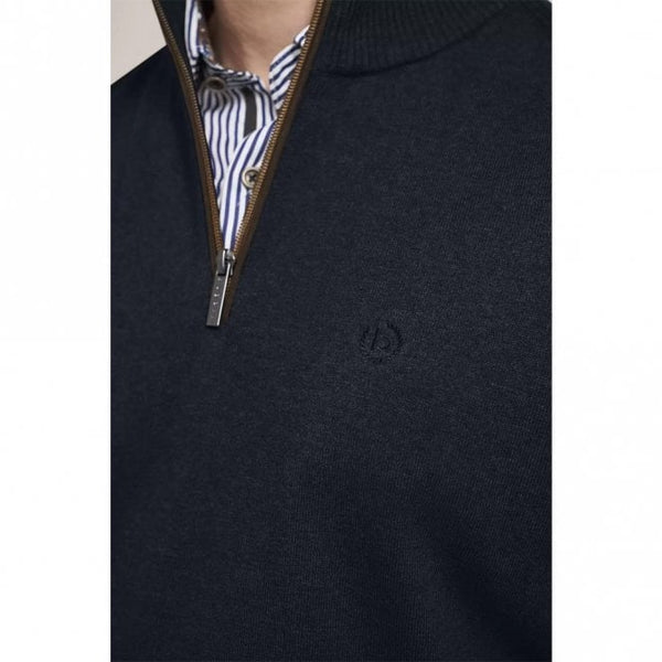 Mens Knit Troyer 1/4 Zip Sweatshirt