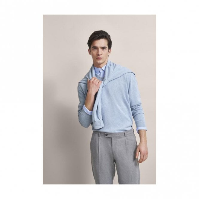 Mens Knit V-Neck Sweatshirt