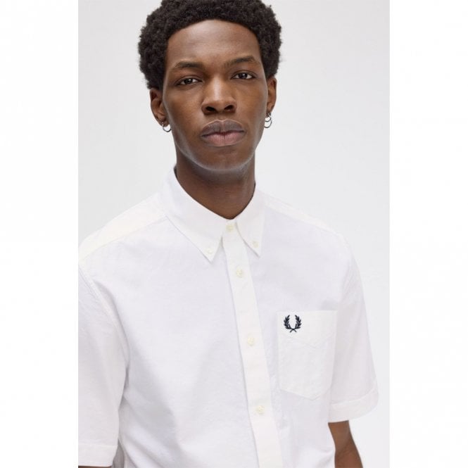 Mens Button-Down Short Sleeve Oxford Shirt