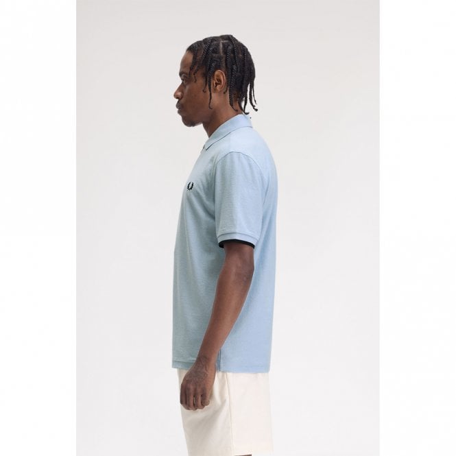 Mens Crepe Piqué Zip Neck Polo Shirt
