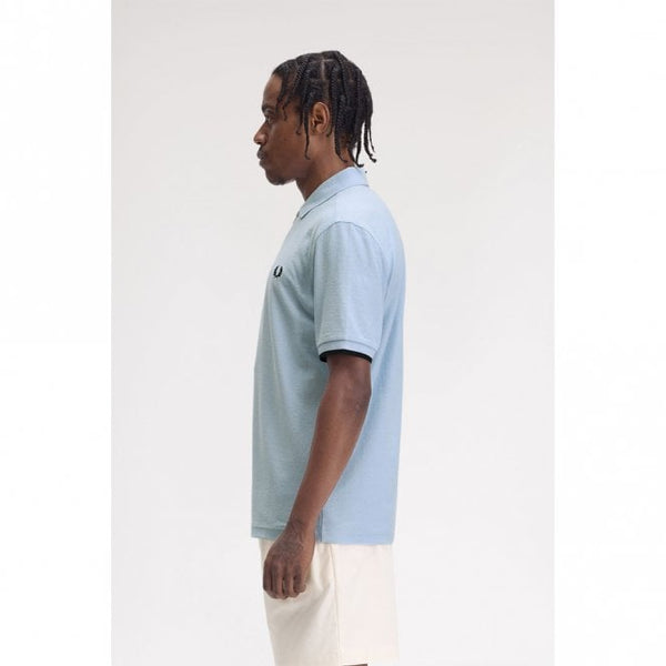Mens Crepe Piqué Zip Neck Polo Shirt