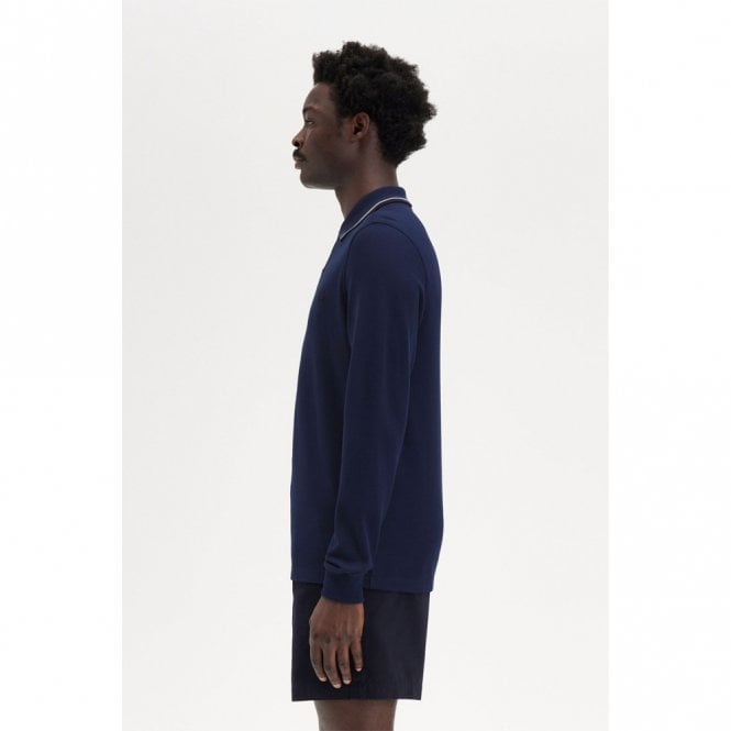 Mens M3636 Twin Tipped Long Sleeve Polo Shirt