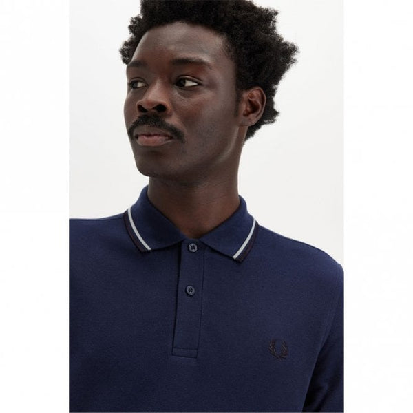 Mens M3636 Twin Tipped Long Sleeve Polo Shirt