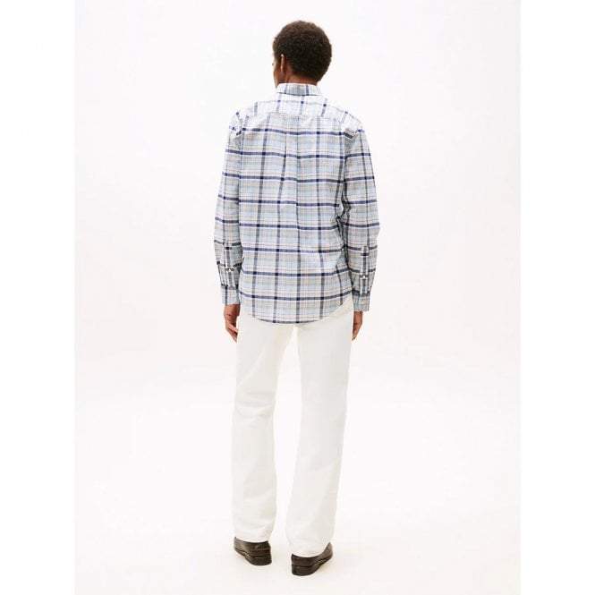 Mens Regular Fit Check Long Sleeve Oxford Shirt