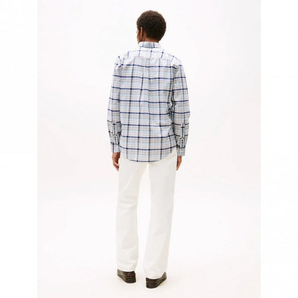 Mens Regular Fit Check Long Sleeve Oxford Shirt