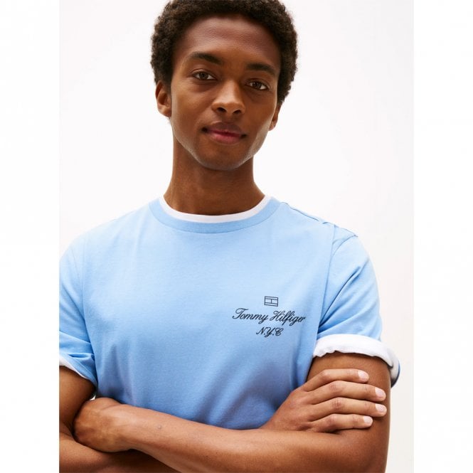 Mens Outline Flag NYC Logo T-Shirt