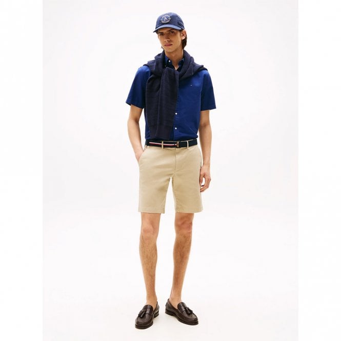 Mens Brooklyn Belted Slim Chino Short
