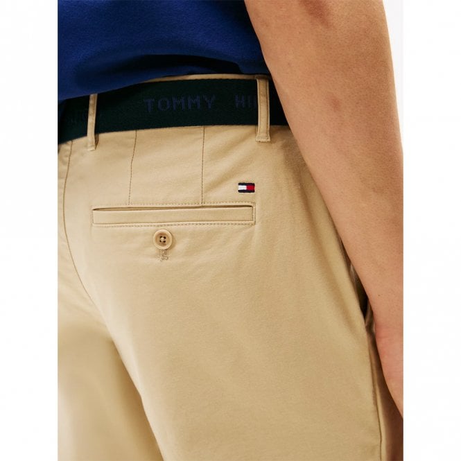 Mens Brooklyn Belted Slim Chino Short