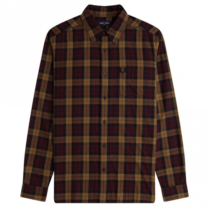 Mens Tartan Twill Long Sleeve Shirt