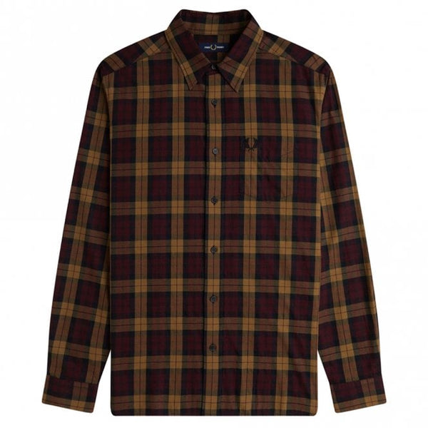 Mens Tartan Twill Long Sleeve Shirt