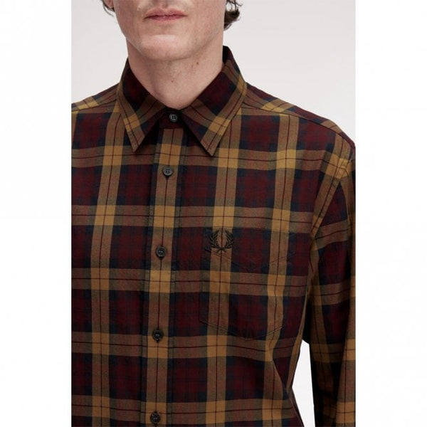 Mens Tartan Twill Long Sleeve Shirt