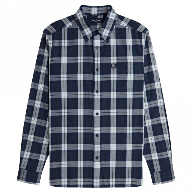 Mens Tartan Twill Long Sleeve Shirt