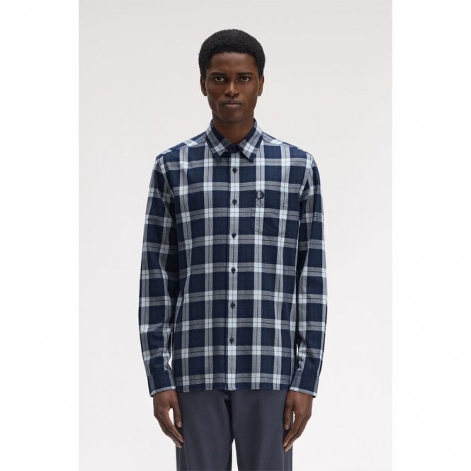 Mens Tartan Twill Long Sleeve Shirt