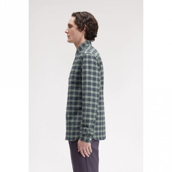 Mens Tartan Long Sleeve Oxford Shirt