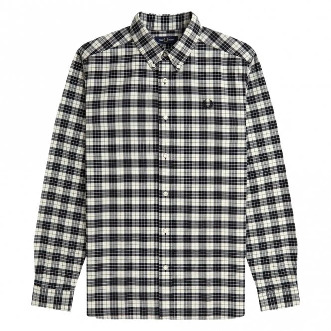 Mens Tartan Long Sleeve Oxford Shirt Main image