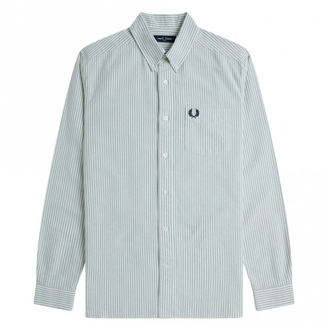 Mens Oxford Stripe Long Sleeve Shirt